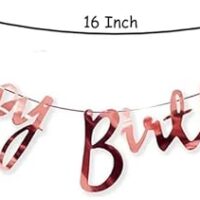 Happy Birthday Banner And Heart Foil Balloon - Image 2