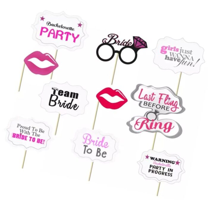 Bride to Be Photo Booth Party Props 10 pcs
