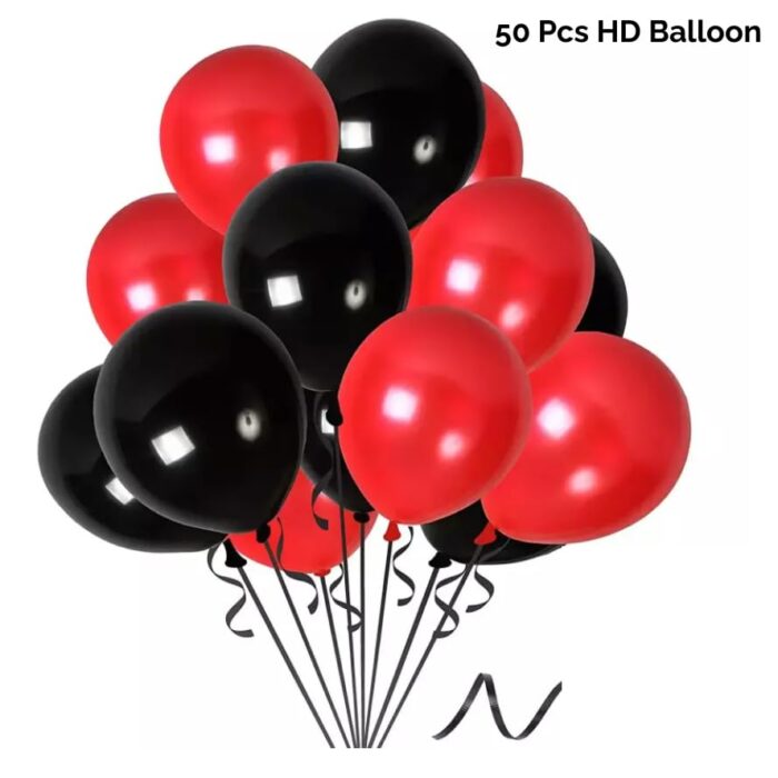 About this item matalic Balloons are made of high quality natural latex material with no toxic chemical composition, safe for people Perfect for Decorations - Perfect for birthday party decorations balloon,other party decoration Balloons are Favorites: balloons can be used anywhere anytime and by people of all ages. Everyone loves balloons. Bring color black+red into a party with great balloon art. Net Quantity 50 count