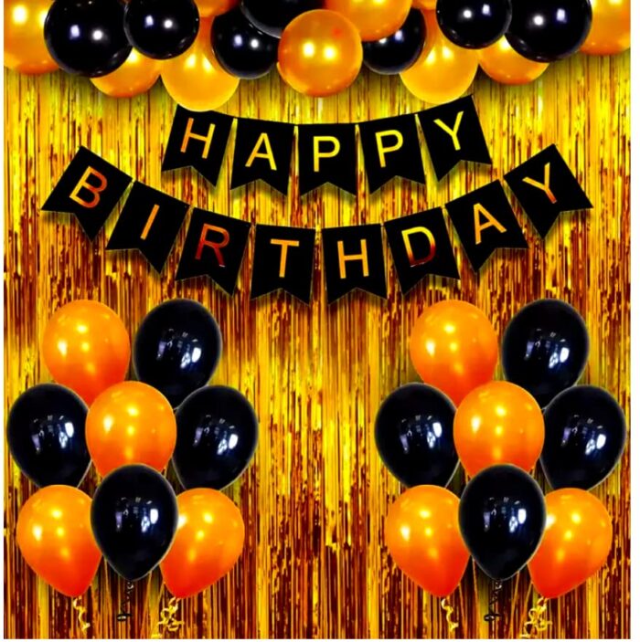 Happy Birthday Banner Decoration Kit - Set of 32Pcs | Birthday Decorations Items | Birthday Balloons for Decoration | Happy Birthday Decorations for Husband
