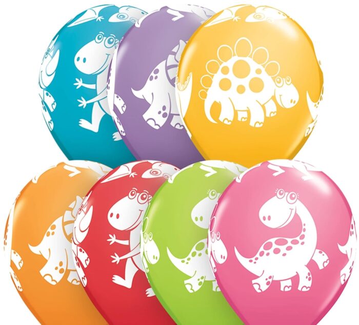 10 Pcs Jungle/Forest Dinosaur Theme Latex Balloons Birthday Decorations - Party Decorations for Children Birthday Party, Kids Birthday Party Supplies