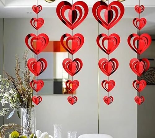 Valentine's Day Heart Hanging Swirl Decoration Heart Shape Kit